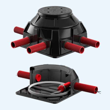 КОД 2 H600 Колодец оперативного доступа с крышкой D 560 мм Полимер